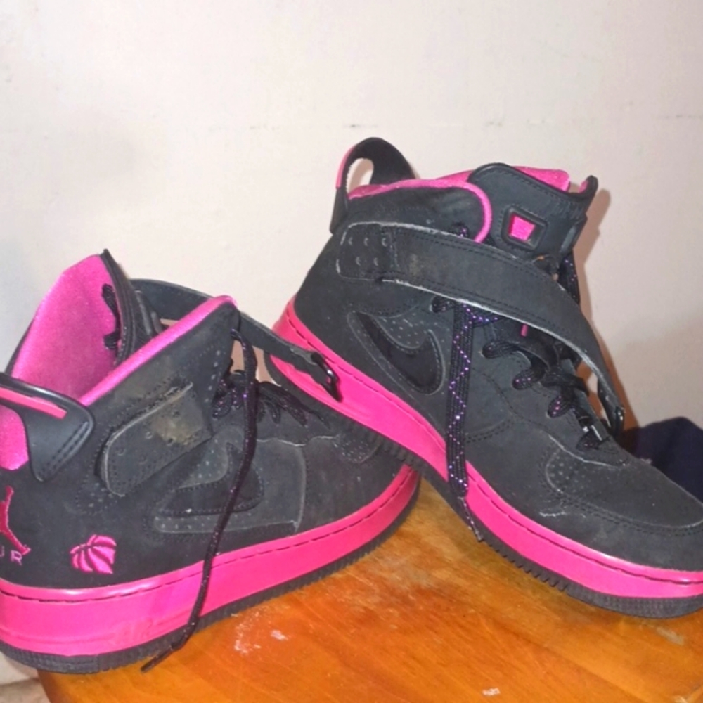 Youth girls Nike Air Jordan high top sneakers street wear